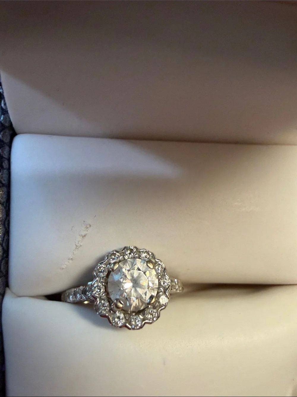 White Gold Diamond Engagement Ring - White